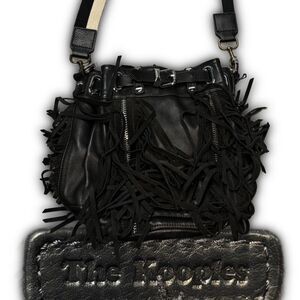 The Kooples Tiered Fringe Leather Crossbody